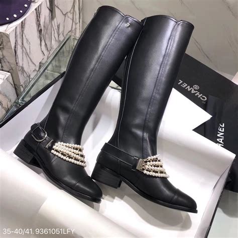 buy chanel chain boots|chanel boots with pearl heel.